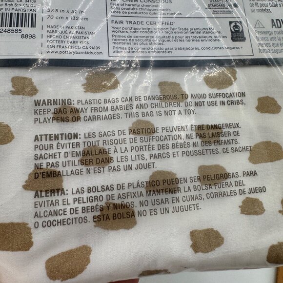 Pottery Barn Kids Organic Cotton crib Sheet Set BRUSHSTOKE DOT new in package - Picture 9 of 10